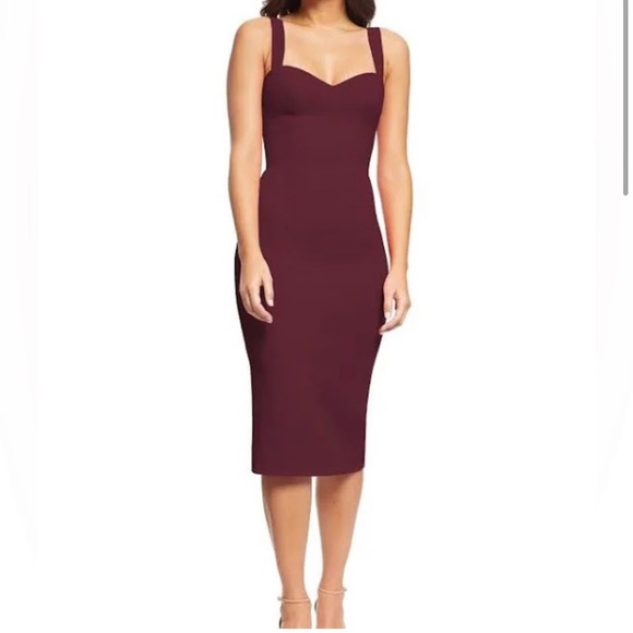 NWT Dress the Population Nicole dress in burgundy size small - Picture 1 of 7